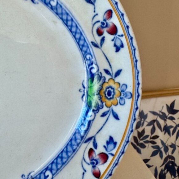 Antique 1920s Whieldon Ware F Winkle & Co Zeeland Pattern Oval Serving Plate - Picture 7 of 11